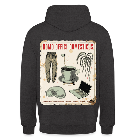 Homo Offici Domesticus Motiv-Hoodie unisex, Farbe Anthrazit