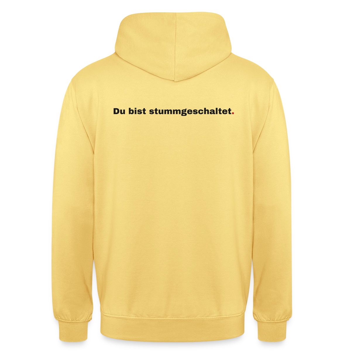 Du bist stummgeschaltet Motiv-Hoodie unisex, Farbe Zitronengelb