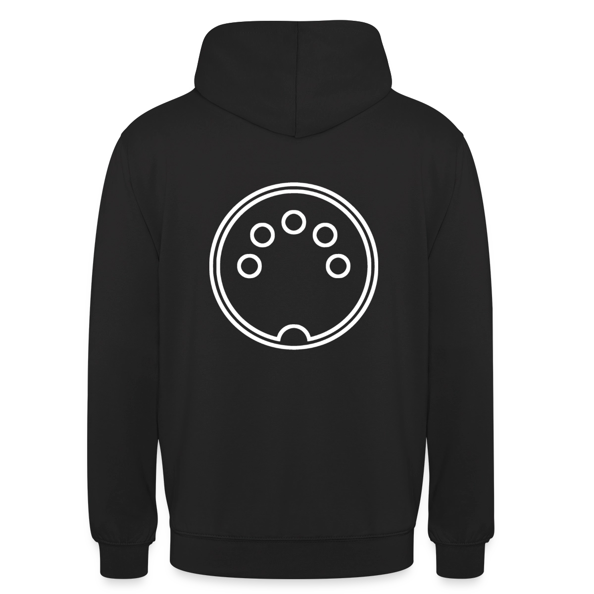 "DIN 41524" Motiv-Hoodie unisex, Farbe Schwarz