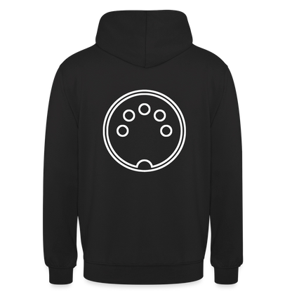 "DIN 41524" Motiv-Hoodie unisex, Farbe Schwarz