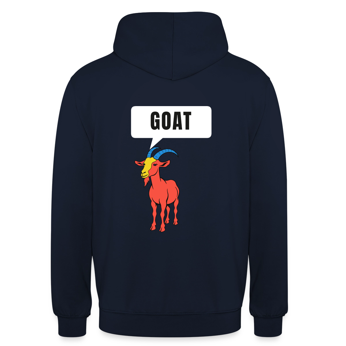GOAT. Schild-Motiv Motiv-Hoodie unisex, Farbe Navy