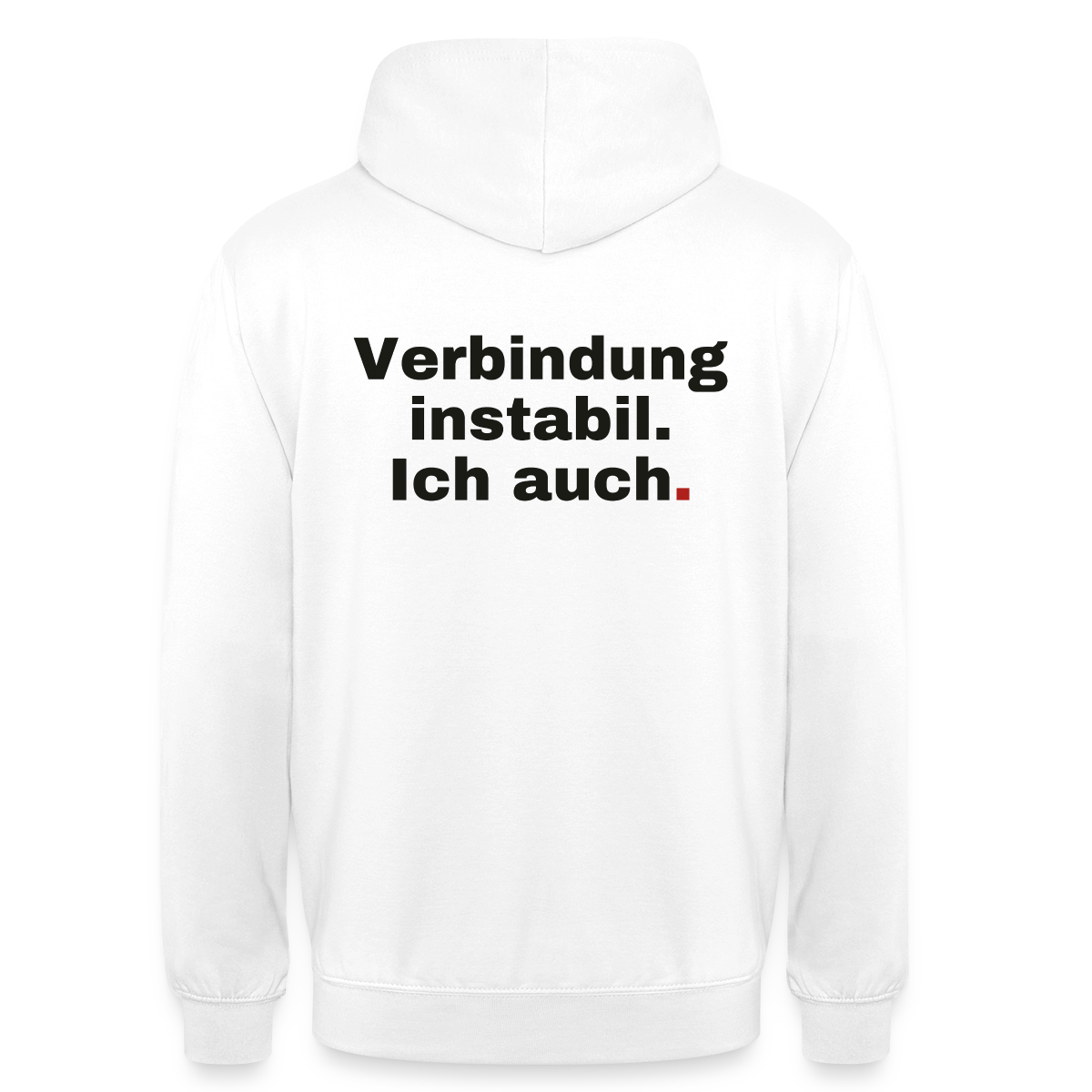 Verbindung instabil Motiv-Hoodie unisex, Farbe Weiß