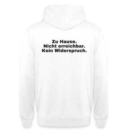 Kein Widerspruch Motiv-Hoodie unisex, Farbe Weiß
