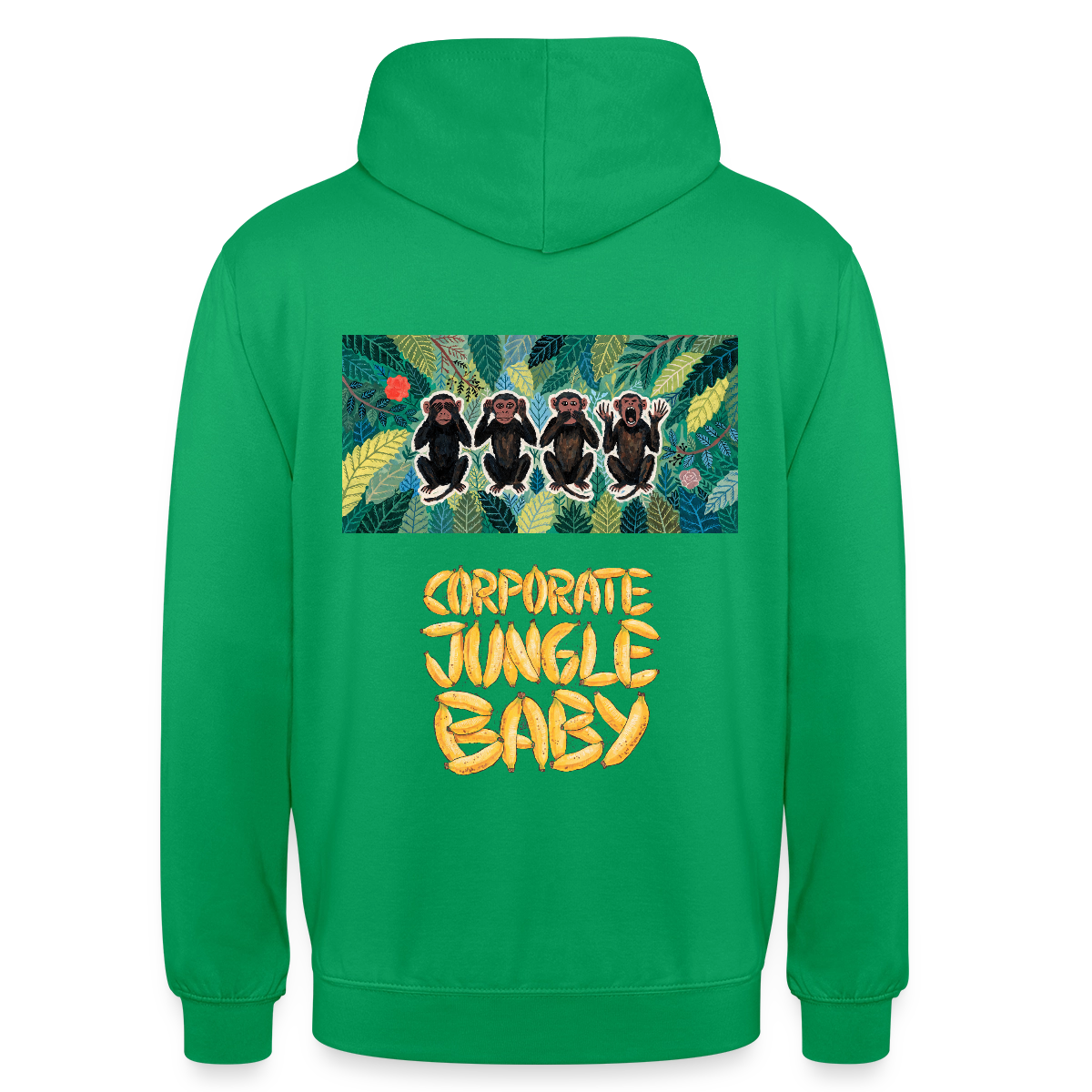 Corporate Jungle, Baby! Motiv-Hoodie unisex, Farbe Kelly Green