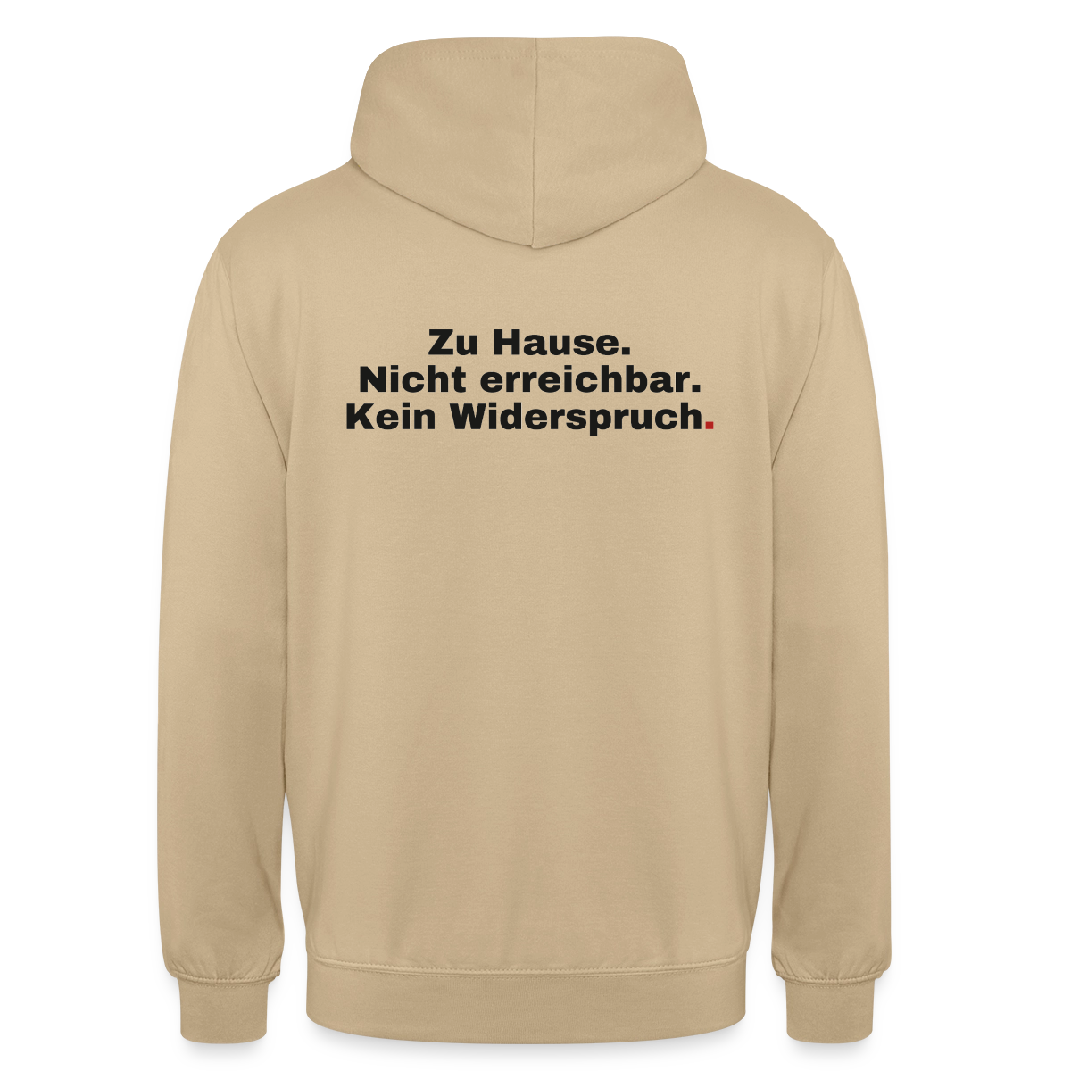 Kein Widerspruch Motiv-Hoodie unisex, Farbe Beige