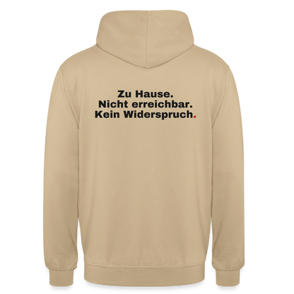 Kein Widerspruch Motiv-Hoodie unisex, Farbe Beige