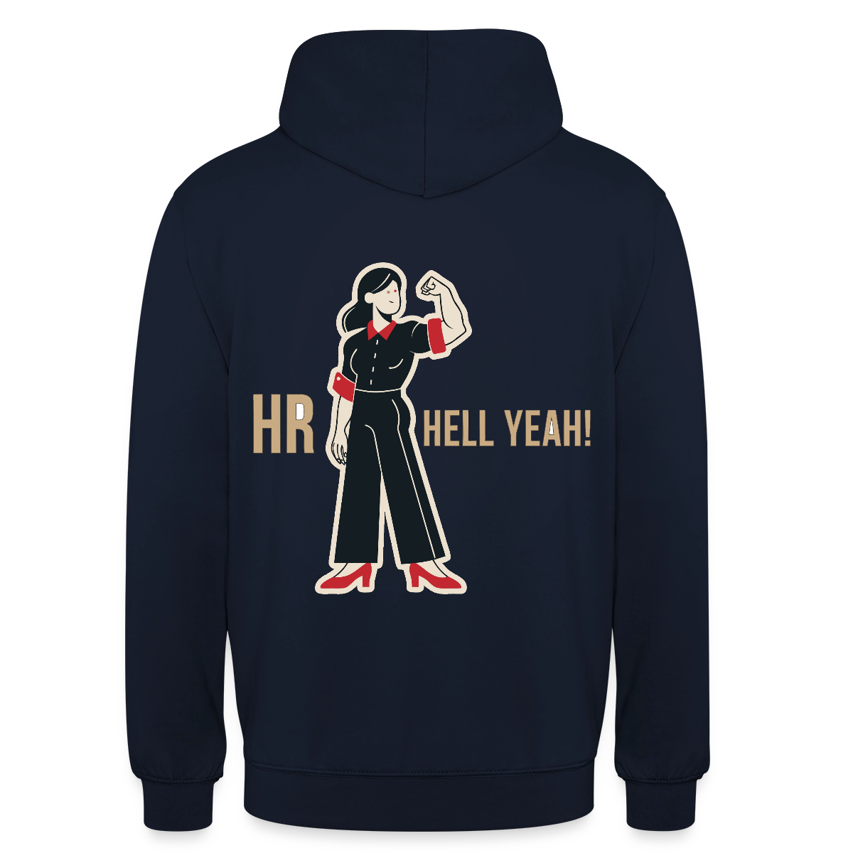 HR. Hell yeah! Motiv-Hoodie unisex, Farbe Navy