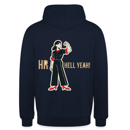 HR. Hell yeah! Motiv-Hoodie unisex, Farbe Navy