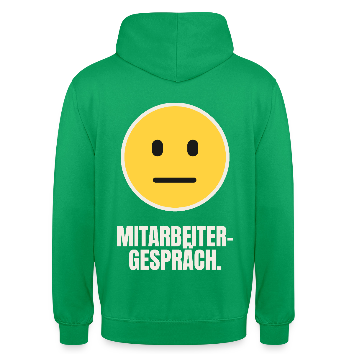 Mitarbeitergespräch. Motiv-Hoodie unisex, Farbe Kelly Green