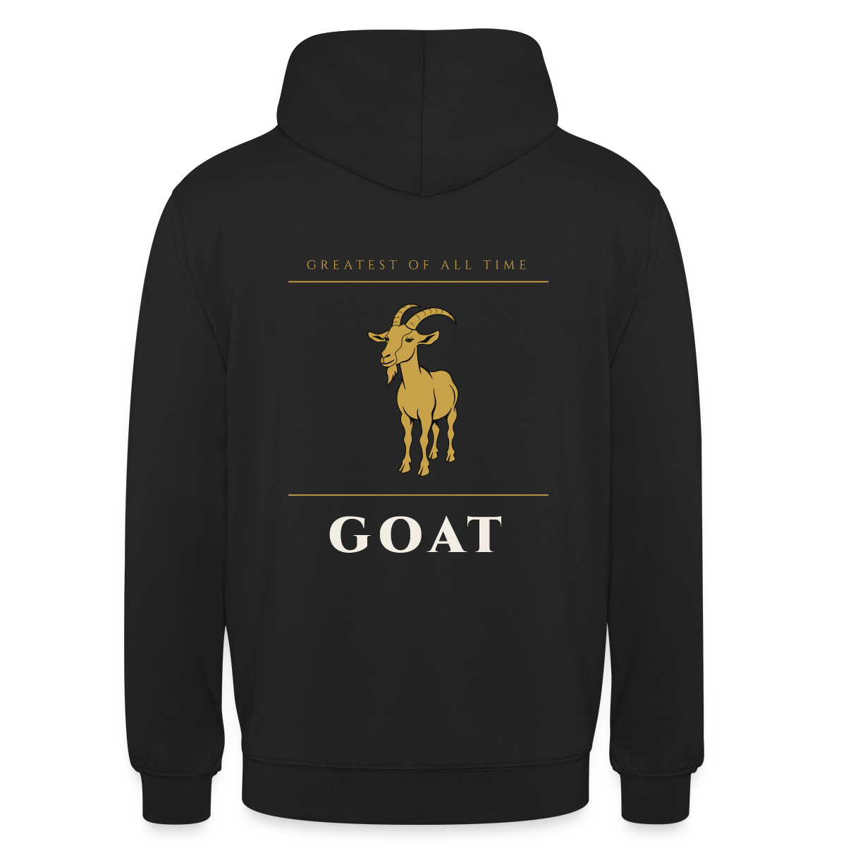 GOAT. Greatest of all time. Motiv-Hoodie unisex, Farbe Schwarz