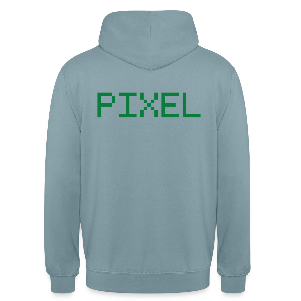 Pixel. Outline-Motiv Motiv-Hoodie unisex, Farbe Nebelblau