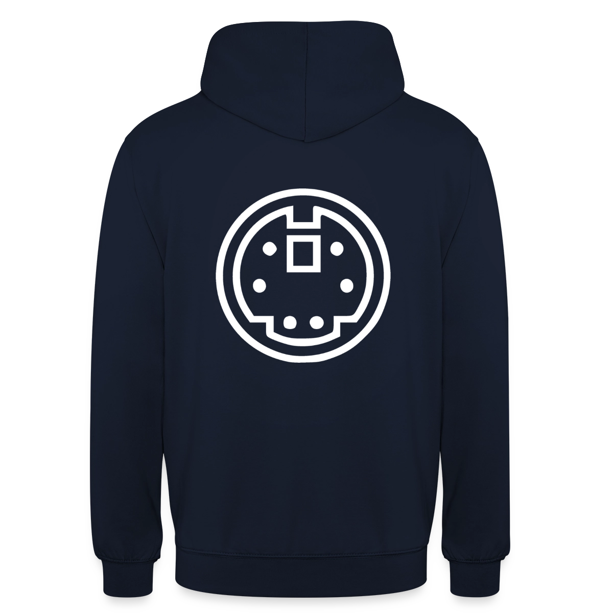 "PS/2" Motiv-Hoodie unisex, Farbe Navy