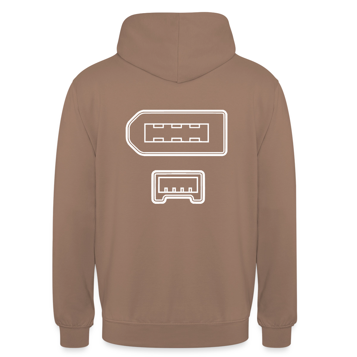 "IEEE 1394" Motiv-Hoodie unisex, Farbe Mokka