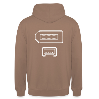 "IEEE 1394" Motiv-Hoodie unisex, Farbe Mokka