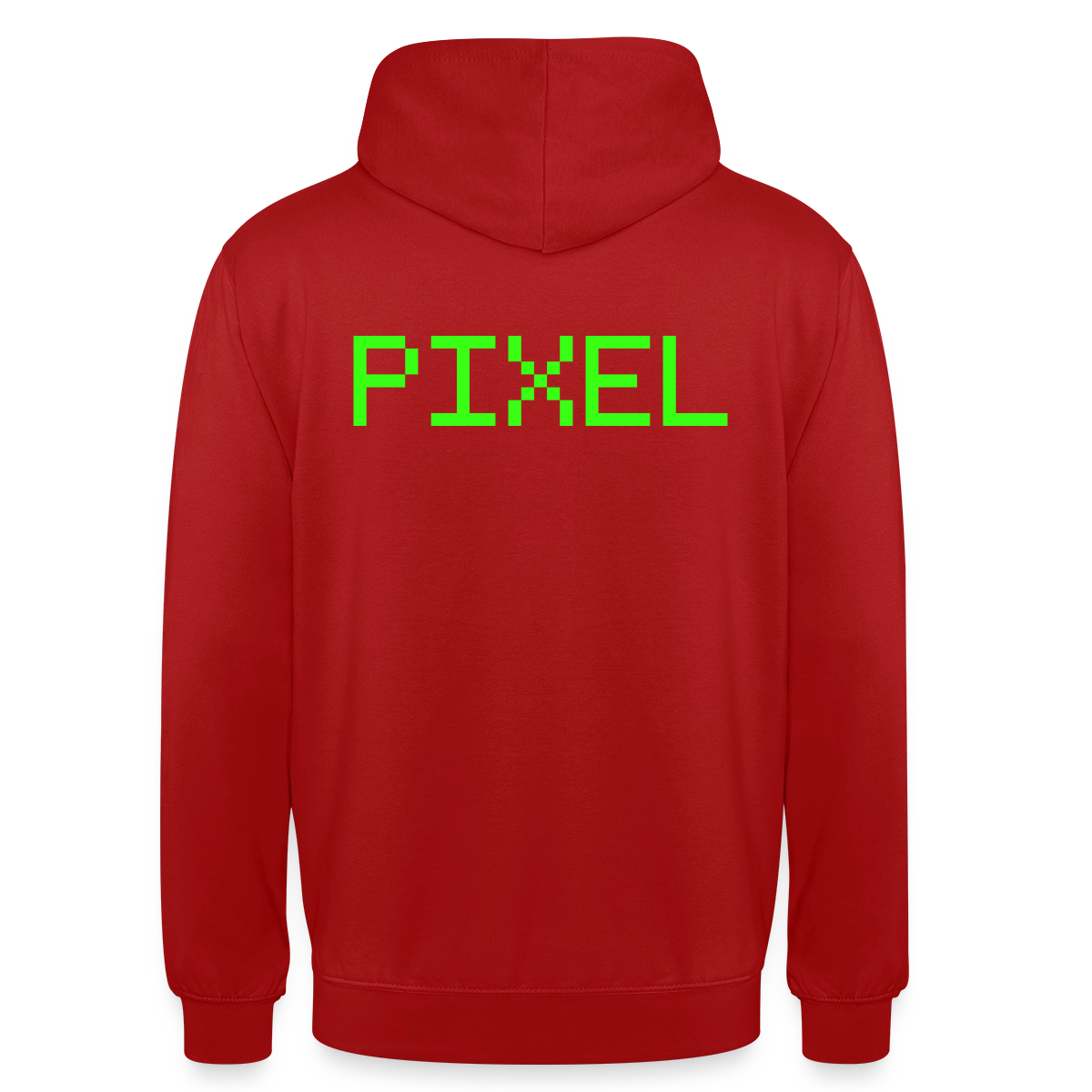 Pixel. Phosphor-Motiv Motiv-Hoodie unisex, Farbe Rot