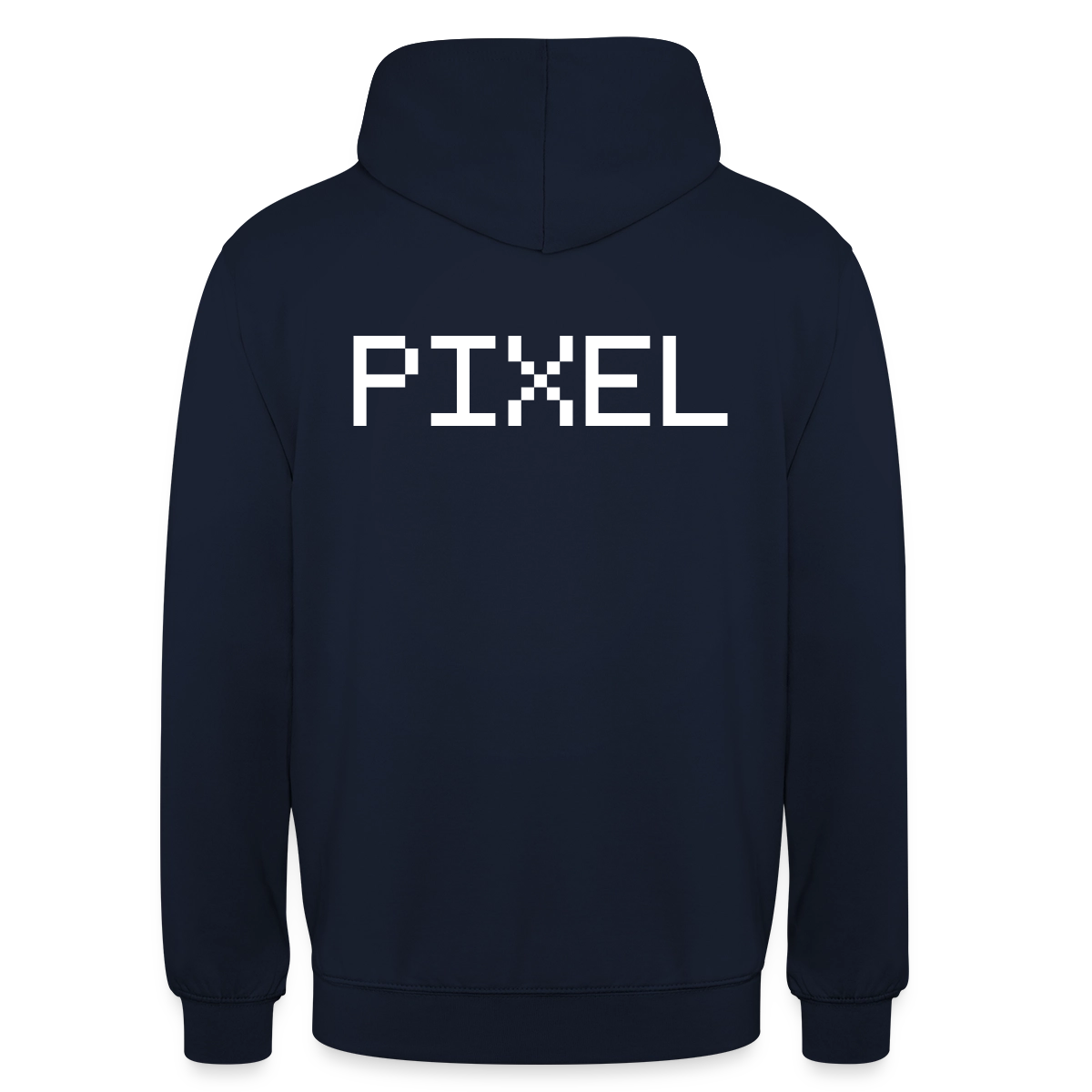Pixel. Monochrom-Motiv Motiv-Hoodie unisex, Farbe Navy