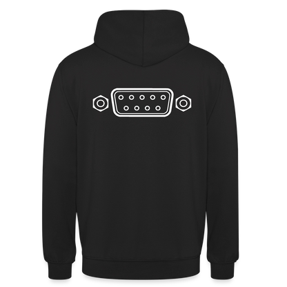 "RS-232" Motiv-Hoodie unisex, Farbe Schwarz