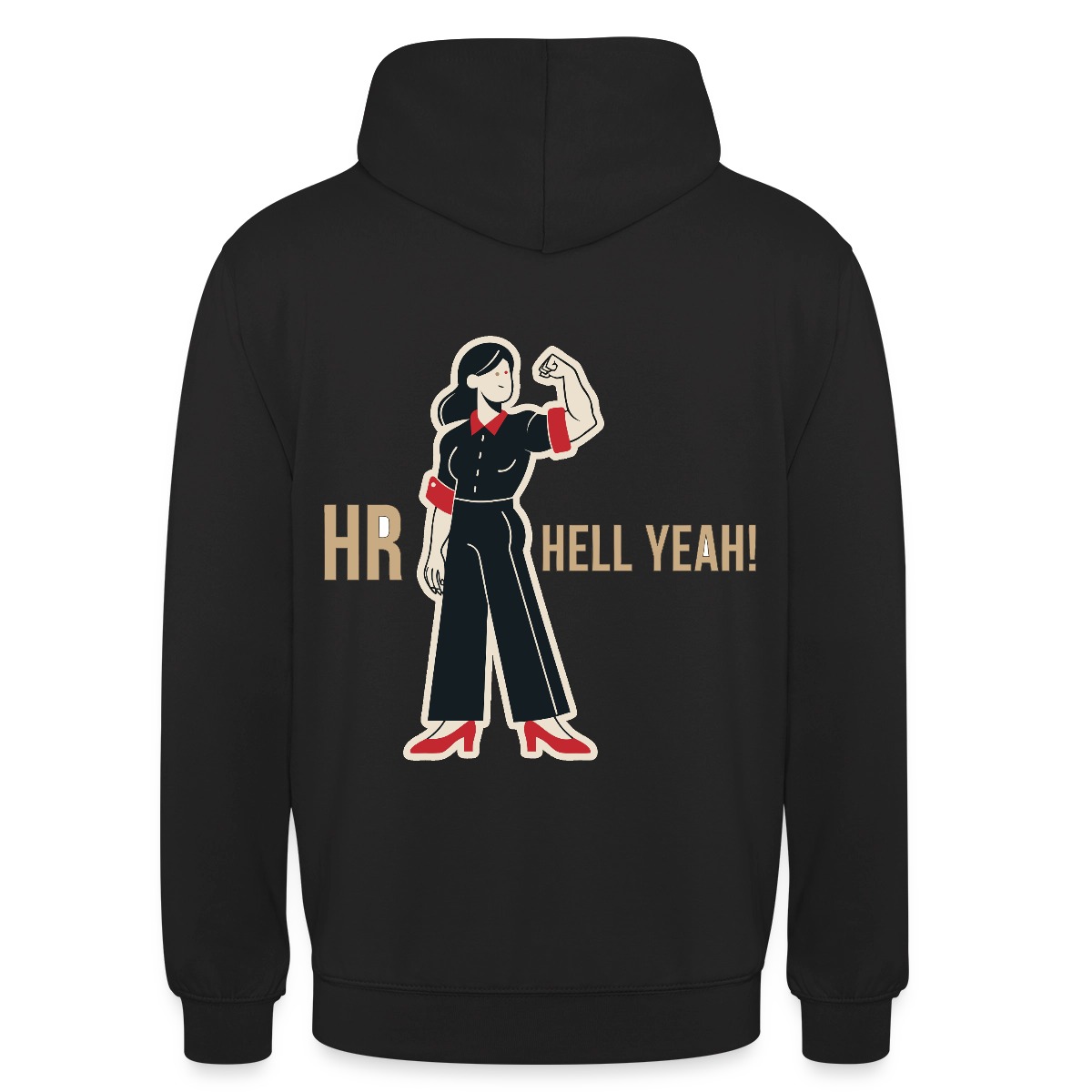 HR. Hell yeah! Motiv-Hoodie unisex, Farbe Schwarz