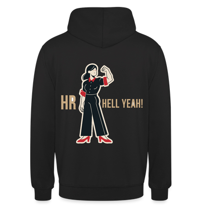 HR. Hell yeah! Motiv-Hoodie unisex, Farbe Schwarz