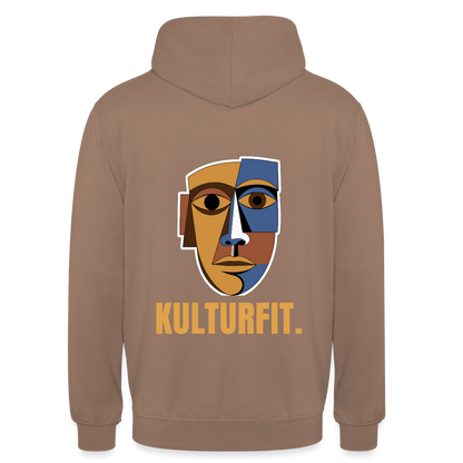 Kulturfit. Kubismus-Motiv Motiv-Hoodie unisex, Farbe Mokka