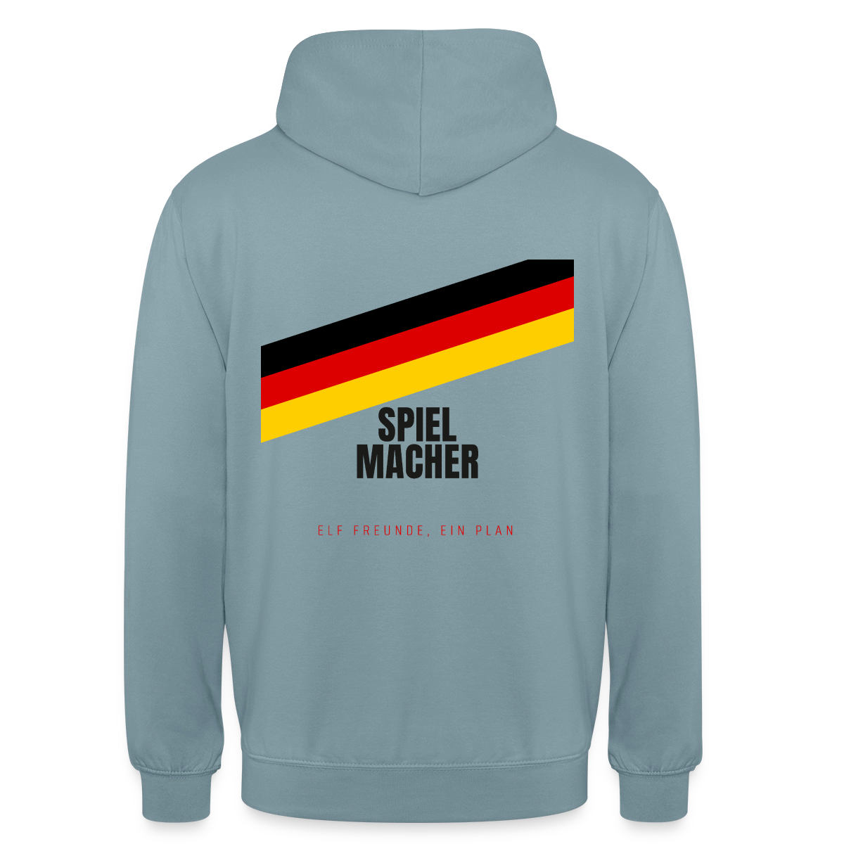 Spielmacher. Elf Freunde, ein Plan. Motiv-Hoodie unisex, Farbe Nebelblau