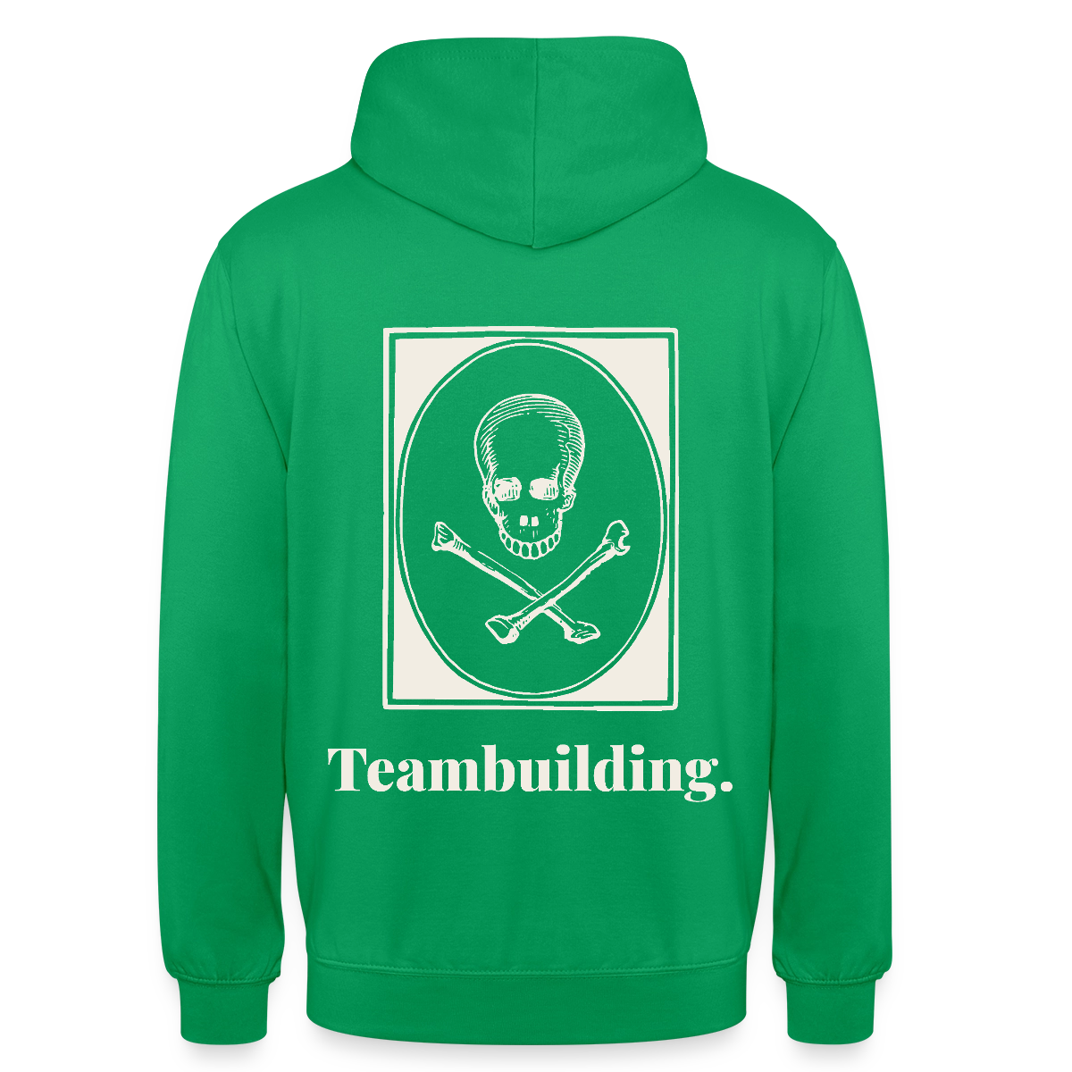 "Teambuilding." Motiv-Hoodie unisex, Farbe Kelly Green