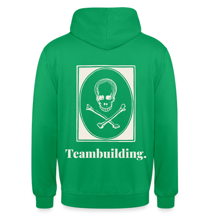 "Teambuilding." Motiv-Hoodie unisex, Farbe Kelly Green