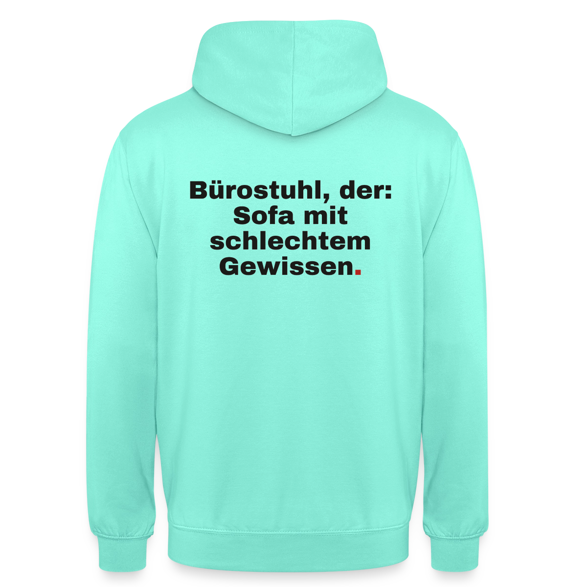 Bürostuhl, der Motiv-Hoodie unisex, Farbe Mint
