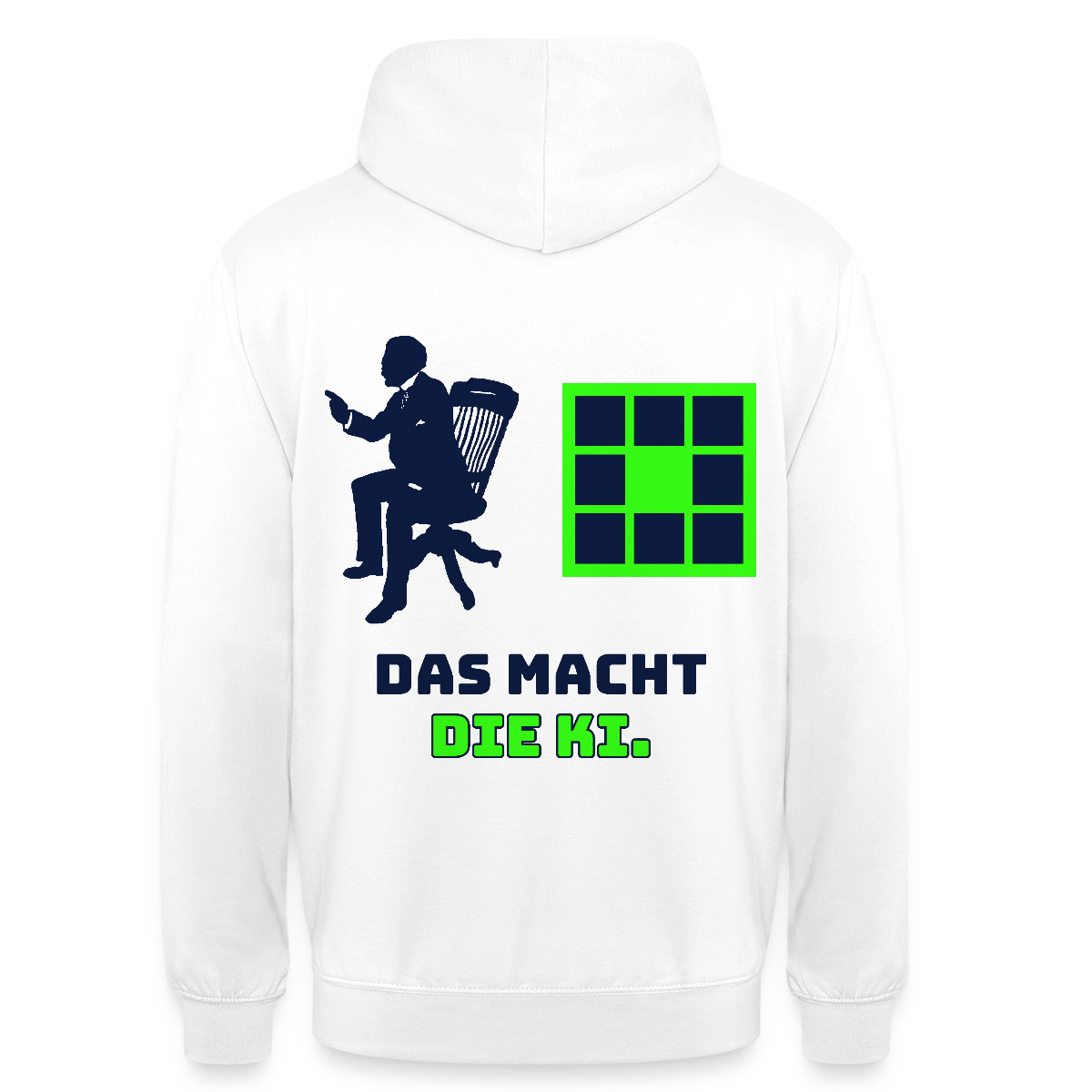 Das macht die KI. Motiv-Hoodie unisex, Farbe Weiß