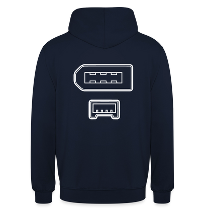 "IEEE 1394" Motiv-Hoodie unisex, Farbe Navy