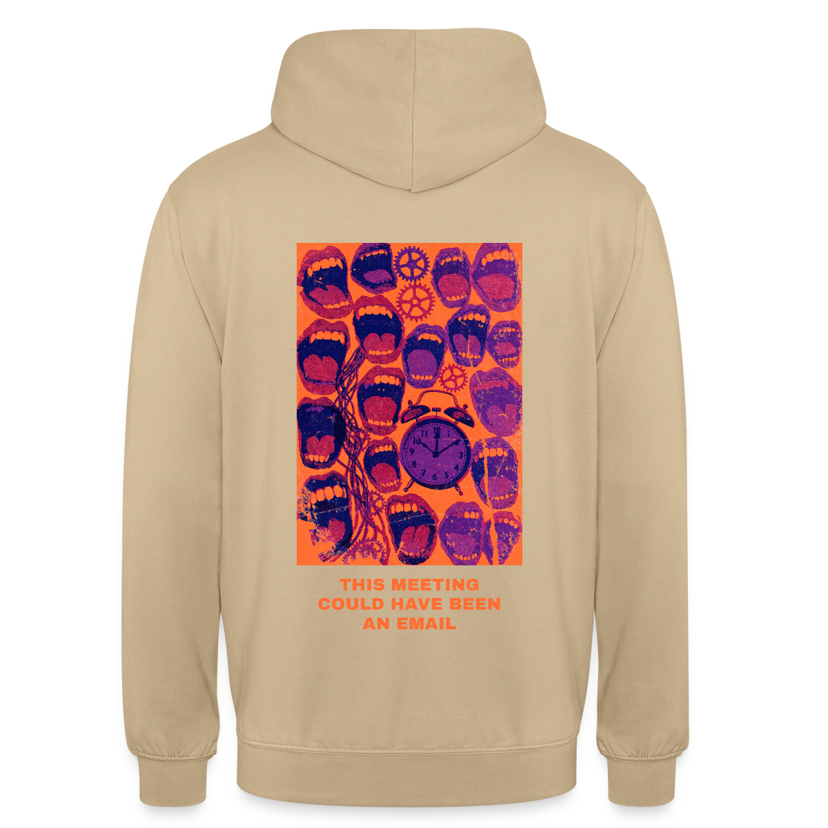 This meeting could have been an email. Popart-Motiv Motiv-Hoodie unisex, Farbe Beige