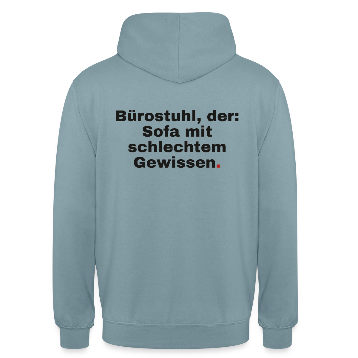 Bürostuhl, der Motiv-Hoodie unisex, Farbe Nebelblau