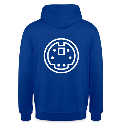 "PS/2" Motiv-Hoodie unisex, Farbe Royalblau