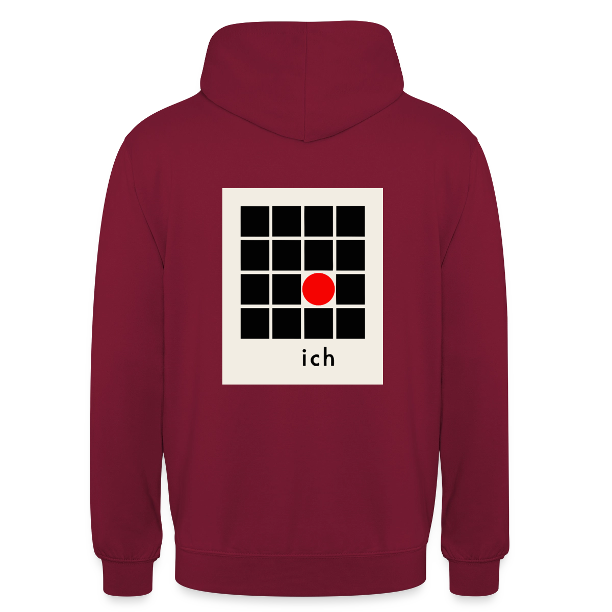 Ich bin die Ausnahme. Motiv-Hoodie unisex, Farbe Bordeaux