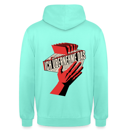 Ich übernehme das. Konstruktivismus-Motiv Motiv-Hoodie unisex, Farbe Mint