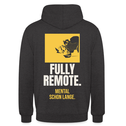 Fully remote Motiv-Hoodie unisex, Farbe Anthrazit