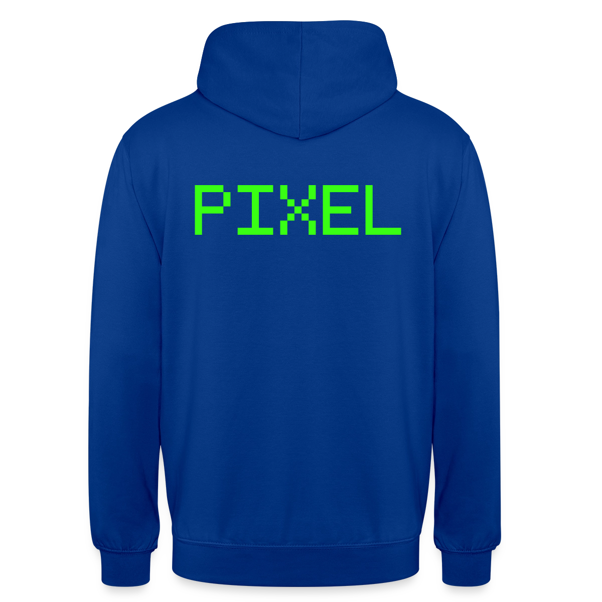 Pixel. Phosphor-Motiv Motiv-Hoodie unisex, Farbe Royalblau