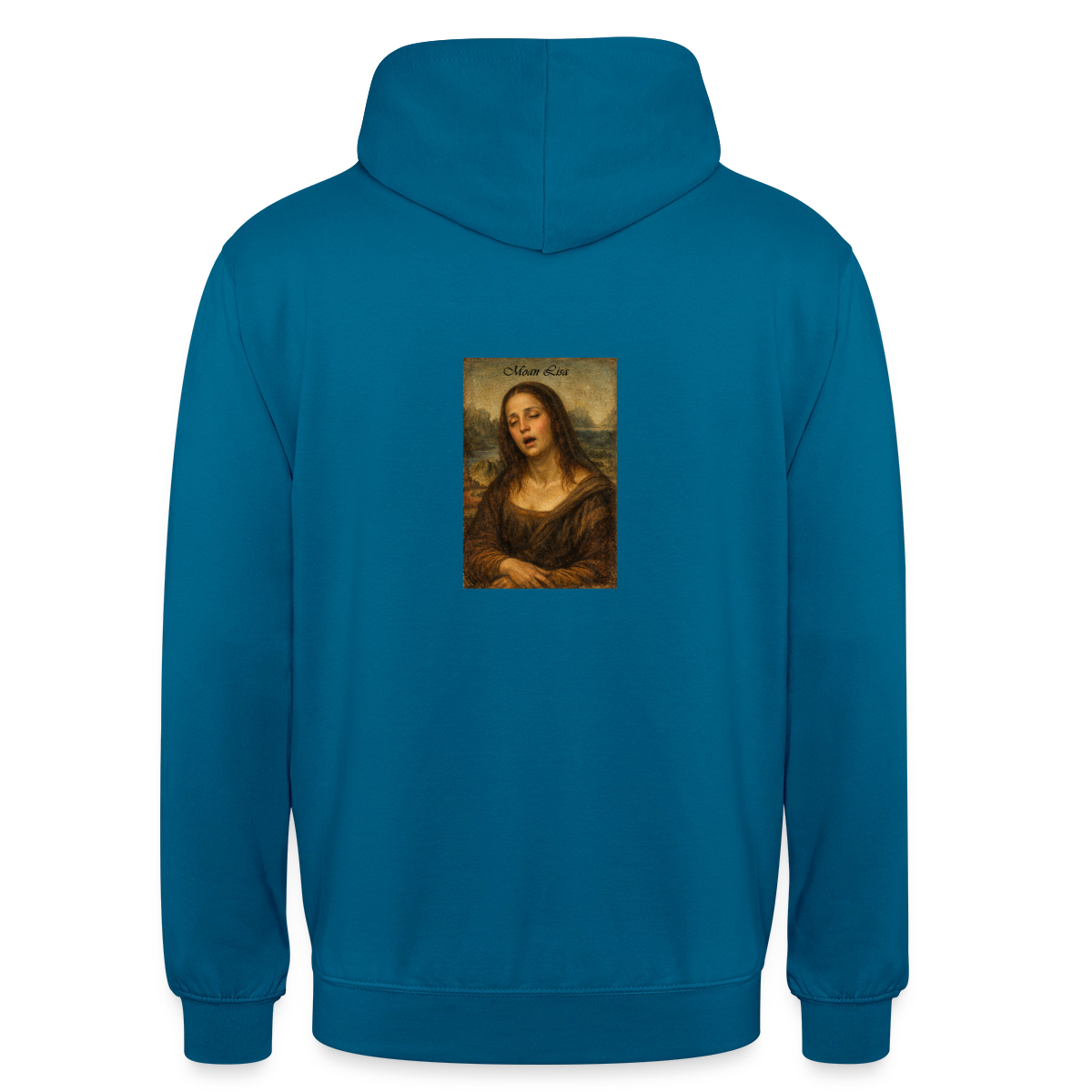 Moan Lisa Motiv-Hoodie unisex, Farbe Tiefseeblau