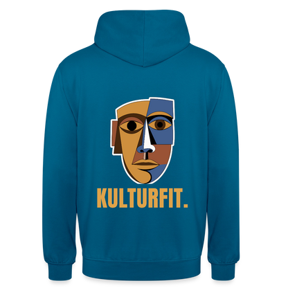 Kulturfit. Kubismus-Motiv Motiv-Hoodie unisex, Farbe Tiefseeblau