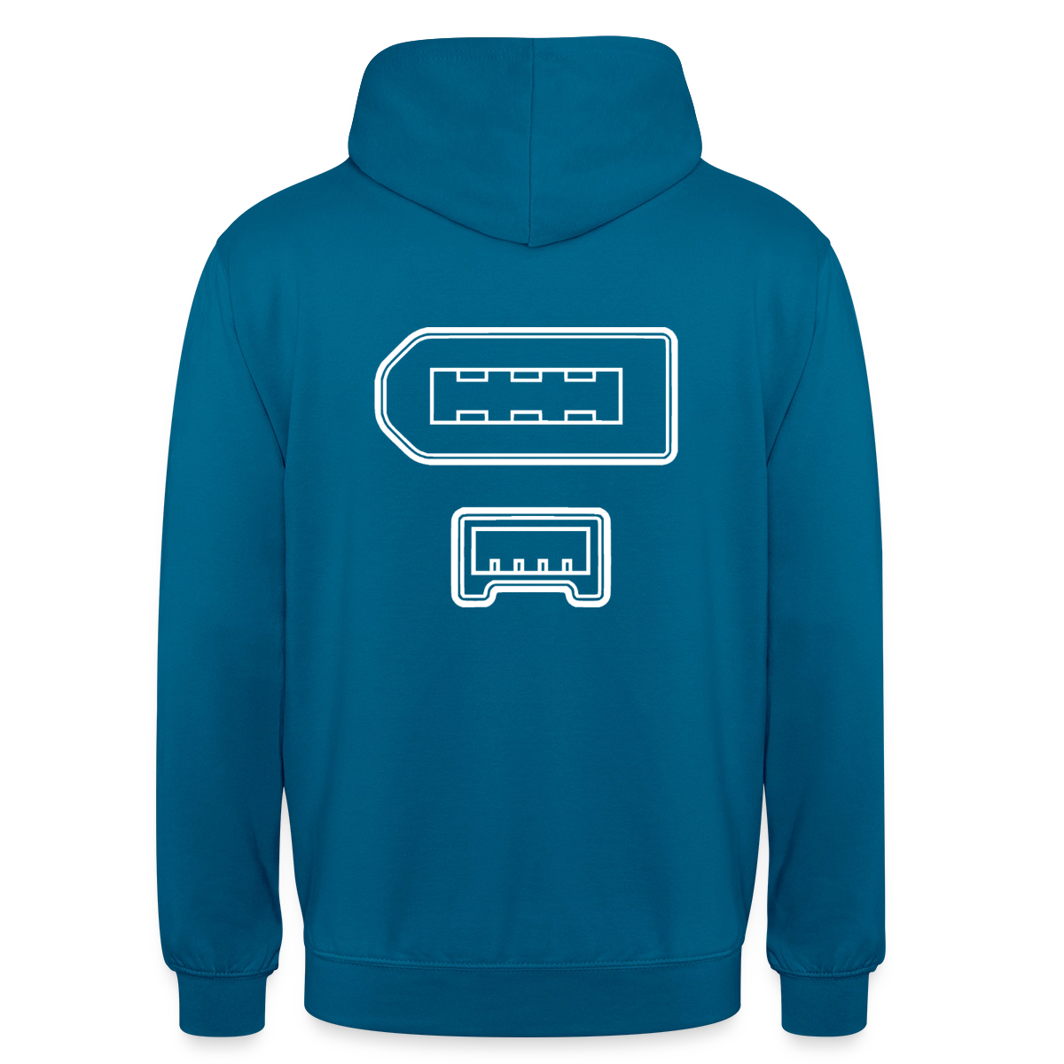 "IEEE 1394" Motiv-Hoodie unisex, Farbe Tiefseeblau