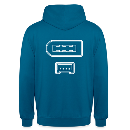 "IEEE 1394" Motiv-Hoodie unisex, Farbe Tiefseeblau