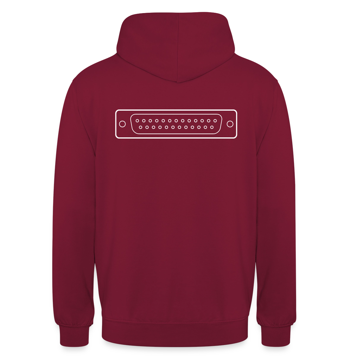 "LPT1" Motiv-Hoodie unisex, Farbe Bordeaux
