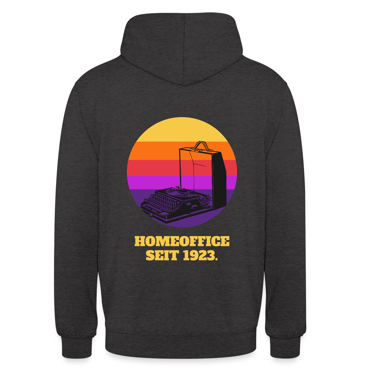 Homeoffice seit 1923 Motiv-Hoodie unisex, Farbe Anthrazit