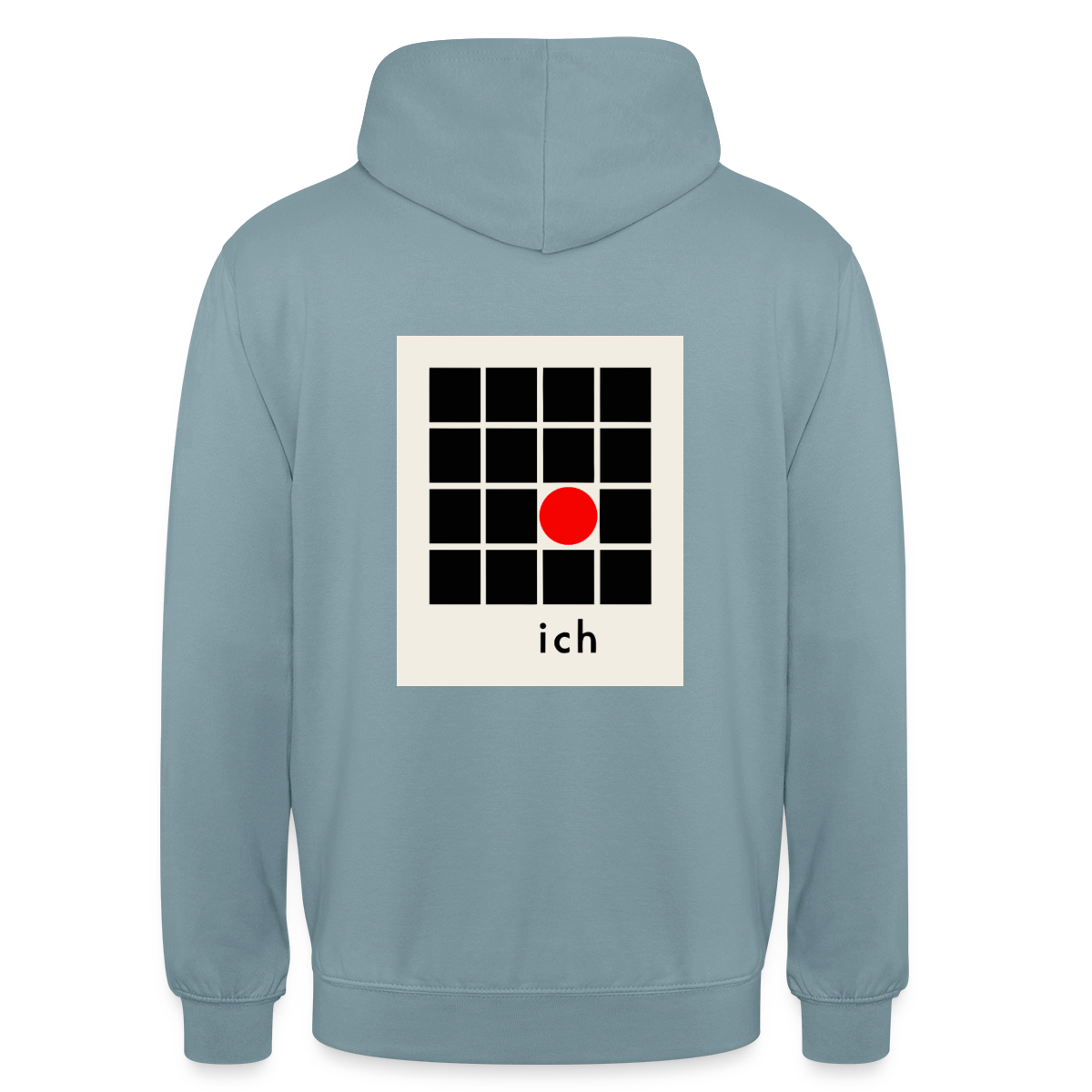 Ich bin die Ausnahme. Motiv-Hoodie unisex, Farbe Nebelblau