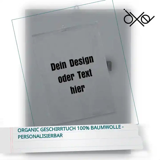Organic Geschirrtuch 100% Baumwolle - personalisierbar by@Outfy