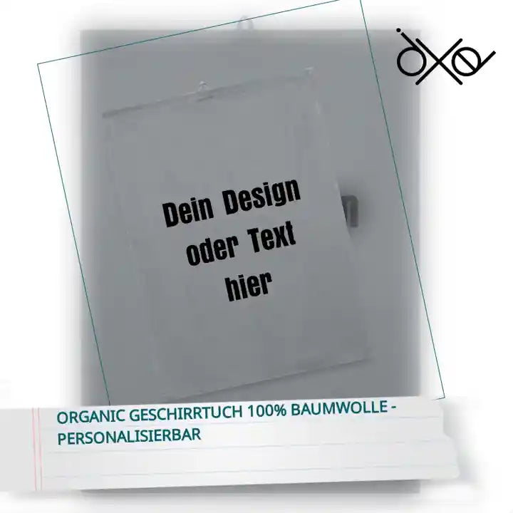 Organic Geschirrtuch 100% Baumwolle - personalisierbar by@Outfy