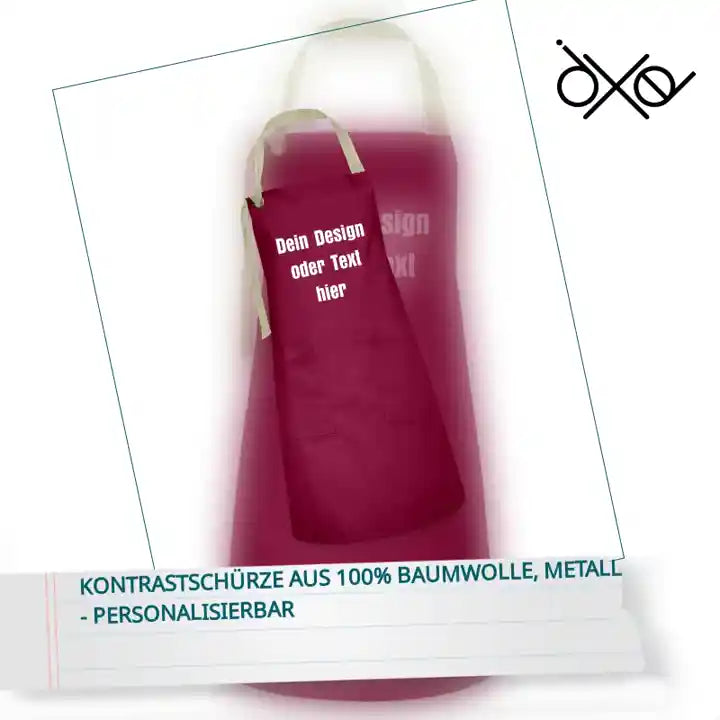 Kontrastsch&uuml;rze aus 100% Baumwolle, Metall - personalisierbar by@Outfy