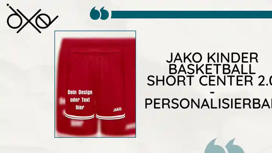 JAKO Kinder Basketball Short Center 2.0 - personalisierbar by@Outfy