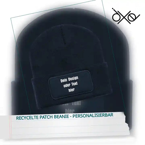 Recycelte Patch Beanie - personalisierbar by@Outfy