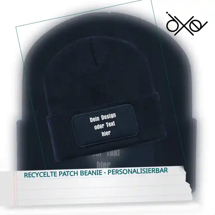 Recycelte Patch Beanie - personalisierbar by@Outfy